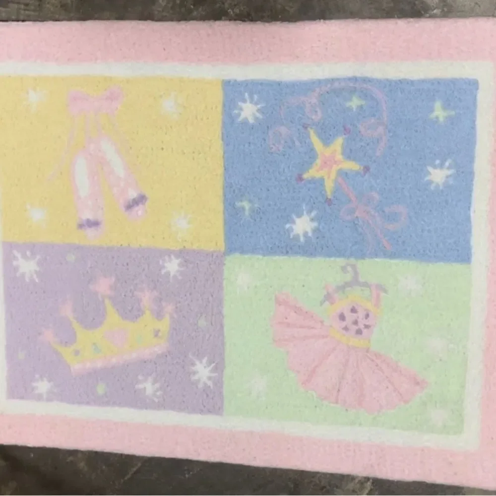 KIDSLINE EN POINTE RUG STARS BALLET PRINCESS PASTEL PINK BLUE 30